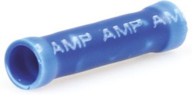 2-34071-1, PLASTI-GRIP Butt Wire Splice Connector, Blue, Insulated, Tin 16 14 AWG 2-34071-1, PLASTI-GRIP Butt Wire Splice Connector, Blue, Insulated, Tin 16 14 AWG