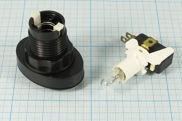 Овальная кнопка без фиксации желтая с подсветкой SPDT, ON-(OFF)/OFF-(ON); №720 Y ПКн\250\ 5\(SPDT)\d24\чер\ ILжел12В\\5T\PB-300H