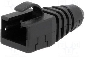 MHRJ45SRB-RET-BK, Корпус вилки RJ45, Цвет: черный