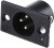 NC3MP-BAG, XLR Connectors 3C RECEPT/MALE FLANG