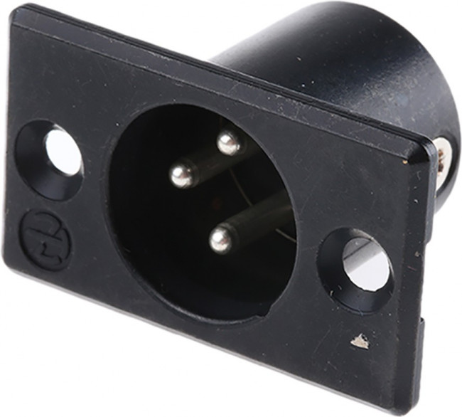 NC3MP-BAG, XLR Connectors 3C RECEPT/MALE FLANG