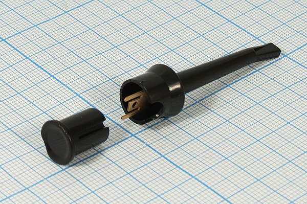 Зажим для тестеров 50мм, на кабель, черный, WTN-22-1230B