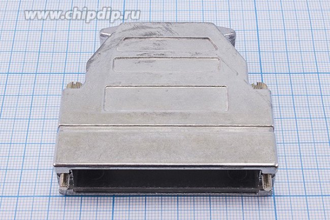 Корпус к разъёму D-SUB 37 контактов без расширения, металлический; №15206 кожух D-SUB\50P\мет\ \винт\\DM-50C\