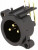 NC3MAAH, Гнездо, XLR, "папа", PIN: 3, угловой 90°, THT, черный, 6А