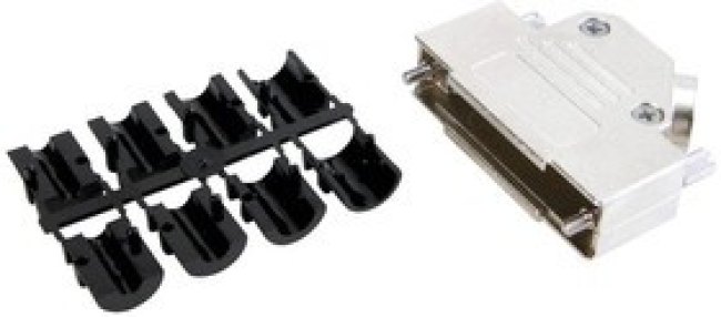 165X02689XE, Корпус D Sub, DE, 45°, Корпус из Цинка