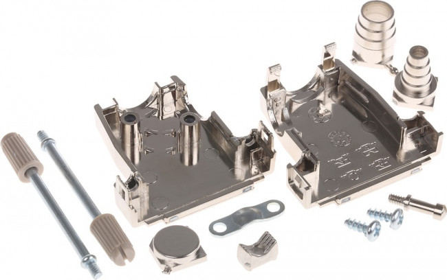 09670150435, D-Sub Backshells 15P HOOD TOP/SIDE METALLIZED PLASTIC