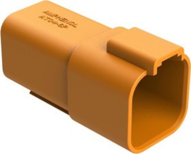 AT04-6P-ORG, AUTOMOTIVE HOUSING, RCPT, 6POS, 13A, ORG