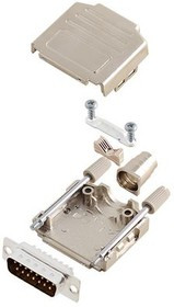 6355-0004-02, DA-15 Plug D-Sub Connector Kit, Steel