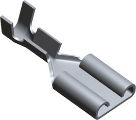170183-2, FASTON .250 Uninsulated Female Spade Connector, Receptacle, 6.35 x 0.8mm Tab Size, 0.3mm² to 0.8mm² 170183-2, FASTON .250 Uninsulated Female Spade Connector, Receptacle, 6.35 x 0.8mm Tab Size, 0.3mm² to 0.8mm²