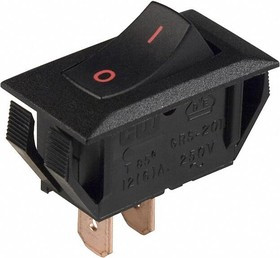 NAA-111-BI21-00, Rocker Switches SPST I/O HORIZ RED