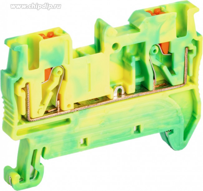 Клемма защитного провода, 2.5кв.мм, PUSH-IN