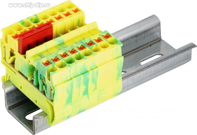 Клемма защитного провода, 2.5кв.мм, PUSH-IN