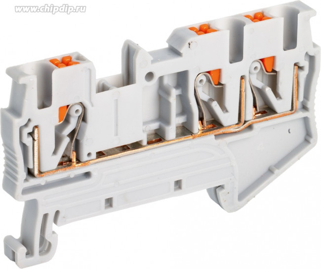 Клемма защитного провода, 2.5кв.мм, PUSH-IN