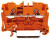 2004-1202, 2-пров. проходная клемма, 0,5 - 4 (6) мм2, оранжевая