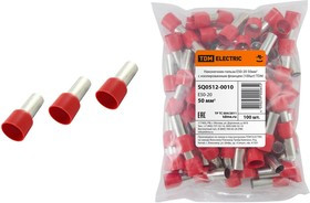 Наконечник-гильза Е50-20 50мм2 с изолированным фланцем (100шт) TDM