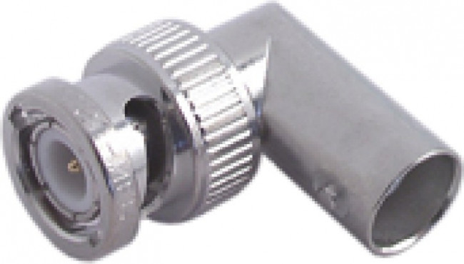 53_BNC-50-0-1/133_NE, RF Adapter, Right Angled, BNC Plug - BNC Socket, 50Ohm