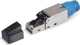 Коннектор RJ-45(8P8C) под витую пару категория 8, экранированный, со вставкой 100 шт 8P8C-SH-C8-TWP