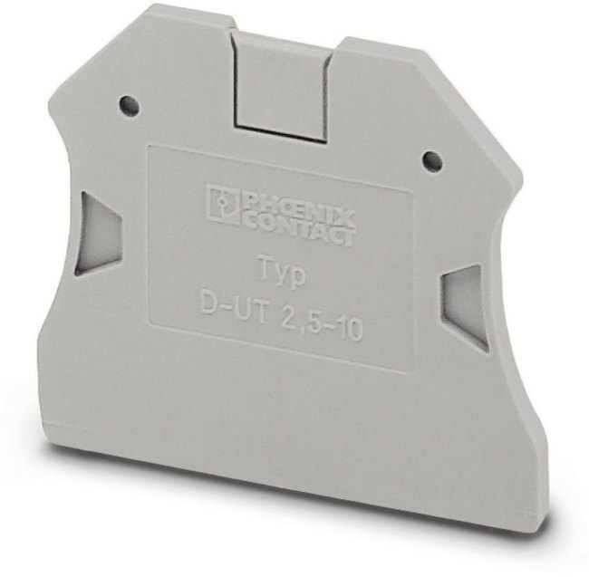 Крышка концевая D-UT 2,5/10 /2,2mm, для винтовых клемм UT 2,5..10, серая
