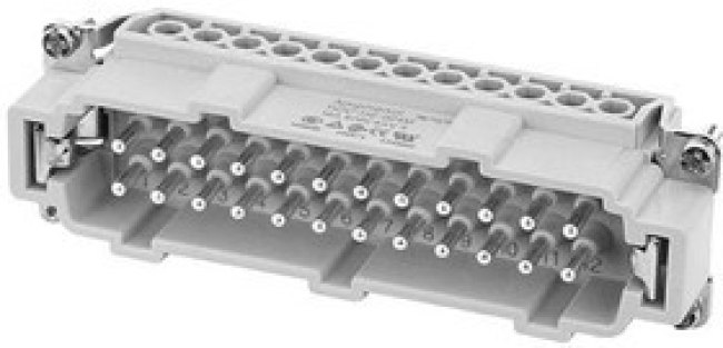 C146 10A024 400 1, Heavy Duty Power Connectors Male insert 24 pole