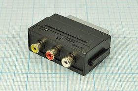 Штекер СКАРТ-гнездо 3RCA, выход