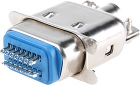 Male header, Soldered connection, 14, Gold