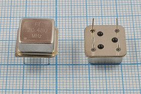 Управляемый напряжением (VCXO) кварцевый генератор 20.48МГц с перестройкой ПЧ:+/-100ppm, гк 20480 \V
