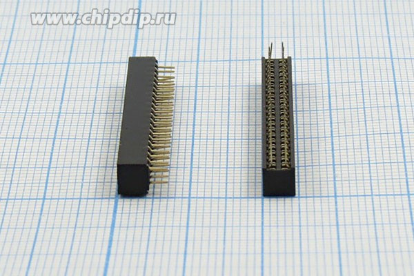 Разъем PBD2-2x20 розетка, шаг P2.0, контакты 40P, монтаж на плату