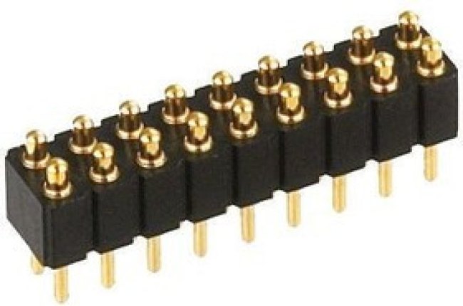 813-S1-006-10-017101, Straight Through Hole Spring Loaded Connector, 6 Contact(s), 2.54mm Pitch, 2 Row(s), Shrouded