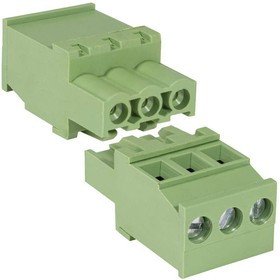 XY2500F-AV-03P 5mm(2EDKA-03), Клеммник разъемный угловой, розетка (F) SZC XY2500F-AV-03P (2EDKA-03), 3 контакта с шагом 5,0 мм, 12 А, 28-12