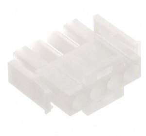 1-480702-0, Universal MATE-N-LOK Male Connector Housing, 6.35mm Pitch, 4 Way, 1 Row