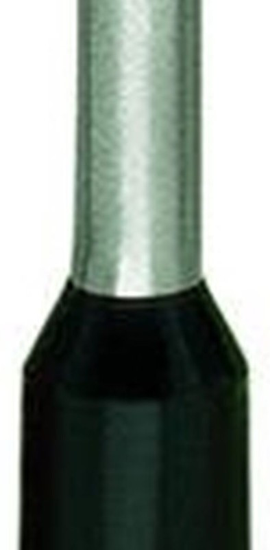 216-204, Наконечник изолированный, d-1,5 мм2, L-8мм, чёрный