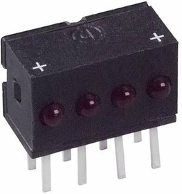 555-4009F, LED Uni-Color Red 650nm 8-Pin Bulk