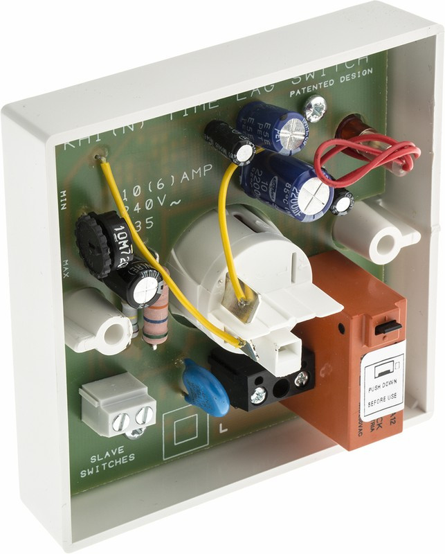 White Timer Light Switch, 2 Way, 1 Gang