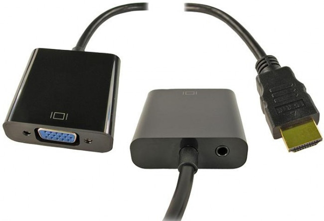 PSG91642, Переходник разъема, HDMI, 1 вывод(-ов), Штекер, VGA, 1 вывод(-ов), Гнездо