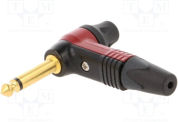 Neutrik NP2RX-TIMBRE кабельный разъем Jack 6.3мм TS (моно) штекер угловой, поворотный регулятор тембра, золоченые контакты