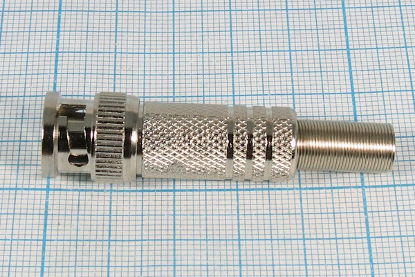 Штекер BNC, 4-6 мм, винт на кабель, пружинный хвост; №1039 шт BNC\4-6мм\\винт\пруж хвост Штекер BNC, 4-6 мм, винт на кабель, пружинный хвост; №1039 шт BNC\4-6мм\\винт\пруж хвост