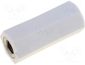 TFF-M3X18/DR1183, Изоляционная втулка, шестигранная, M3, Дл: 18мм, Ключ: 6м, UL94V-2