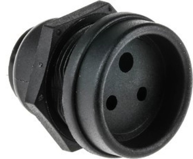 PX0650, Miniature Power Connector Panel Mount Socket, Solder Termination, 3A, 250 V ac PX0650, Miniature Power Connector Panel Mount Socket, Solder Termination, 3A, 250 V ac