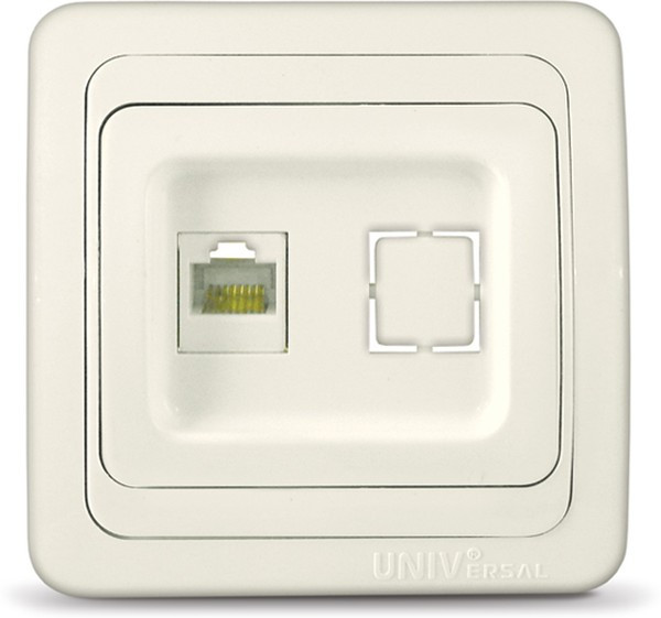 Розетка компьютерная 1-м СП Валери сл. кость UNIVersal Б-В0035