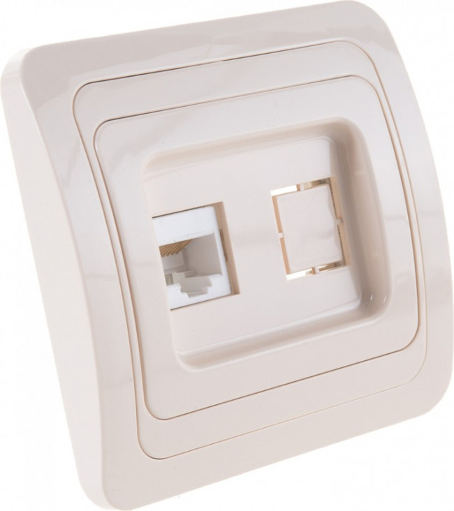 Розетка компьютерная 1-м СП Валери сл. кость UNIVersal Б-В0035