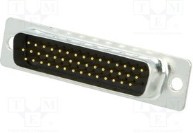 HDS-44-M-T-B-M, Разъем D-Sub HD; PIN: 44; вилка; "папа"; на провод