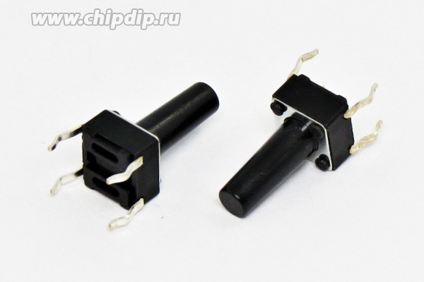 Тактовая кнопка, 6.0x 6.0x12.5, алгоритм работы NO, контакты 4PF