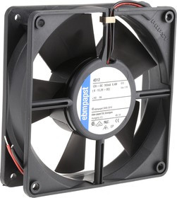 4312-179, 4300 Series Axial Fan, 12 V dc, DC Operation, 204m³/h, 9.4W, 119 x 119 x 32mm