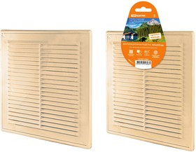 Решетка разъемная с москитной сеткой, 183х253 "ЭКО" (беж.) TDM Решетка разъемная с москитной сеткой, 183х253 "ЭКО" (беж.) TDM