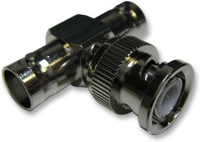 PS000190, РЧ/Коаксиальный адаптер, BNC, Штекер, BNC x 2, Гнездо, Т-образный Переходник