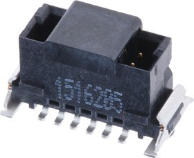 244836 / 244836-E, SMC Series Straight Surface Mount PCB Header, 12 Contact(s), 1.27mm Pitch, 2 Row(s), Shrouded