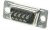 121073-2055 D, D* 9 Way Panel Mount D-sub Connector Socket