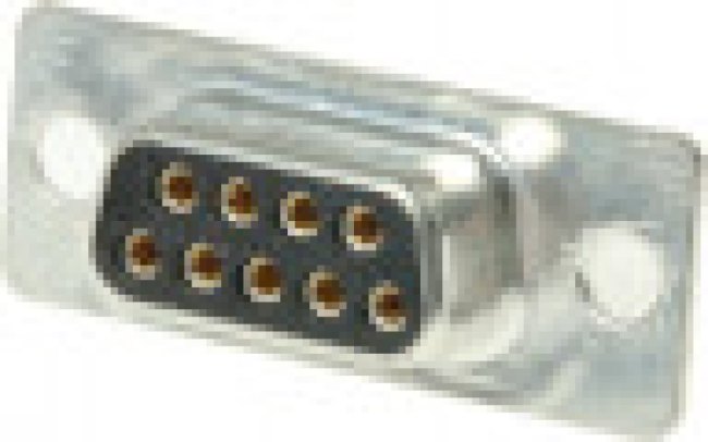 121073-2055 D, D* 9 Way Panel Mount D-sub Connector Socket