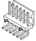 26-64-5020, Headers &amp; Wire Housings RA FRICTION LK HDR 2 w/press-fit pegs