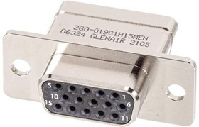280-019S1H15MEN, D-Sub High Density Connectors COMMERCIAL